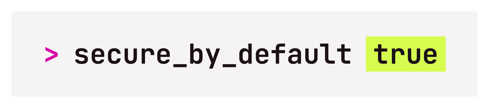 Secure by default terminal sticker
